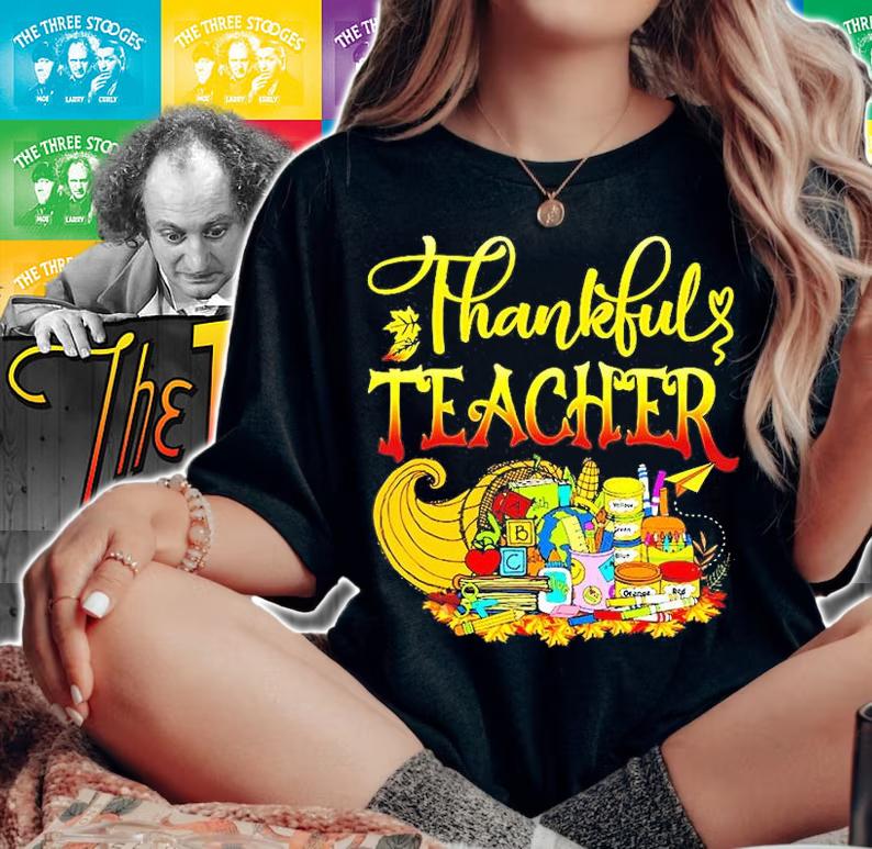 Teacher - Thankful Teacher - Cornucopia - Thanksgiving T-Shirt woman shirt