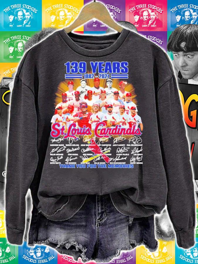 139 Years 1882-2021 St Louis Cardinals Signatures Thank You For The Memories Shirt