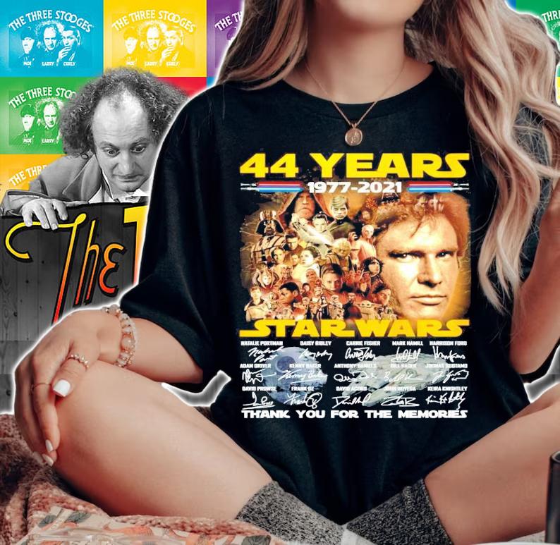 44 years 1977-2021 Star Wars signature shirt