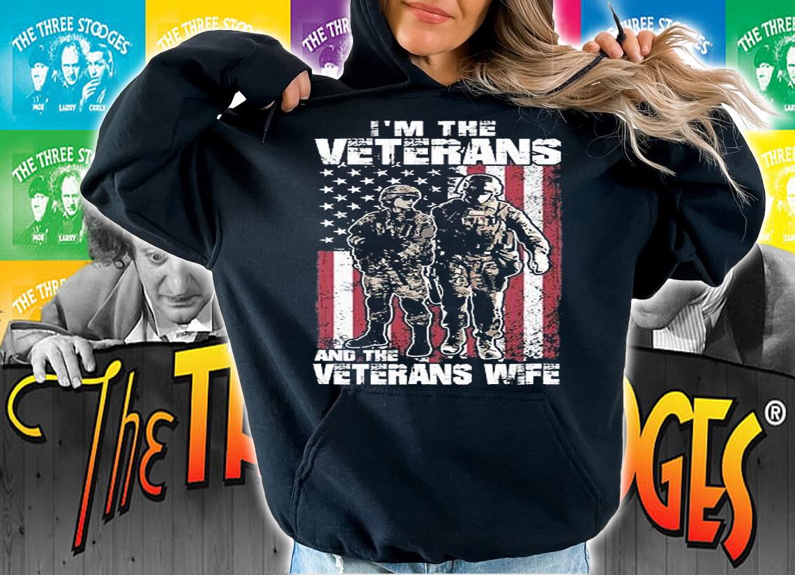 I'm The Veterans The Veterans Wife USA Flag Vintage T-Shirt hoodie