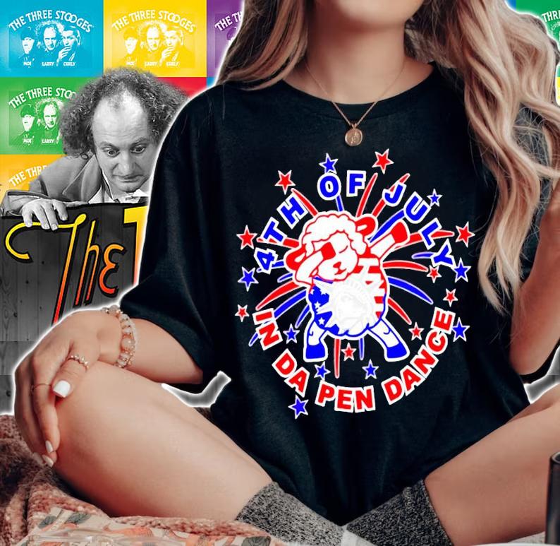 Sheep dabbing 4th of July in da pen dance shirt woman shirt
