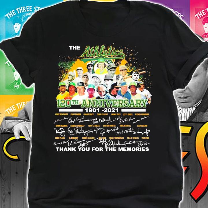 The Athletics 120th anniversary 2901-2021 signatures shirt shirt
