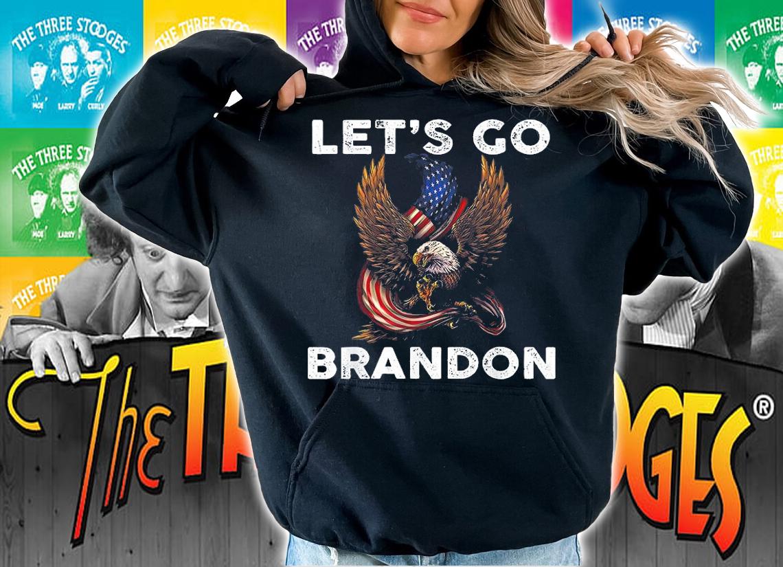 Vintage Eagle American Flag Let's Go Brandon Impeach Biden T-Shirt hoodie