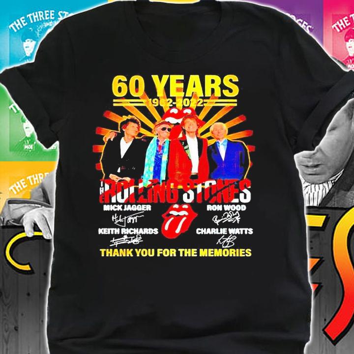 60 years 1962-2022 The Rolling Stones thank You for the memories signature T-shirt shirt