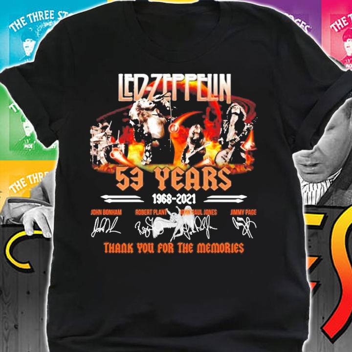 Led Zeppelin 53 years 1968-2021 signatures shirt shirt