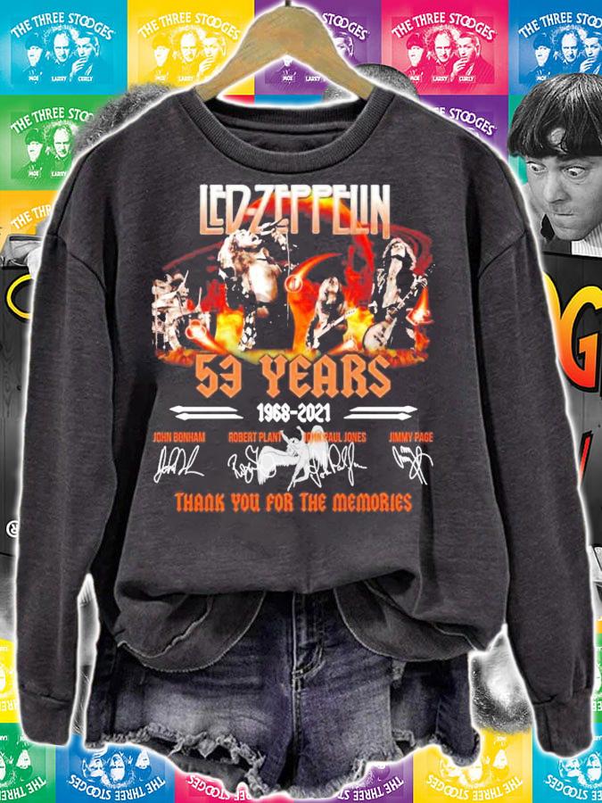 Led Zeppelin 53 years 1968-2021 signatures shirt sweatshirt