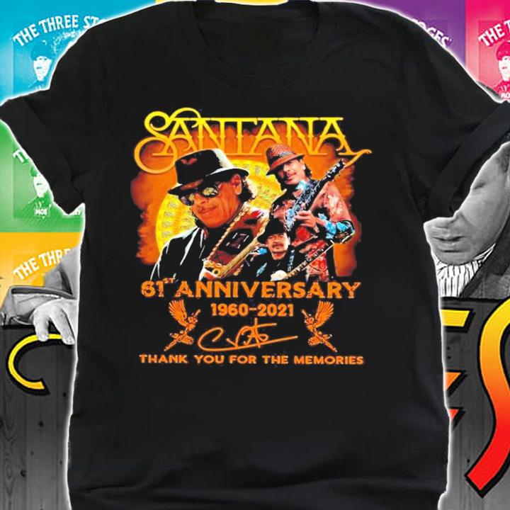 Santana 61st anniversary 1960-2021 signature shirt