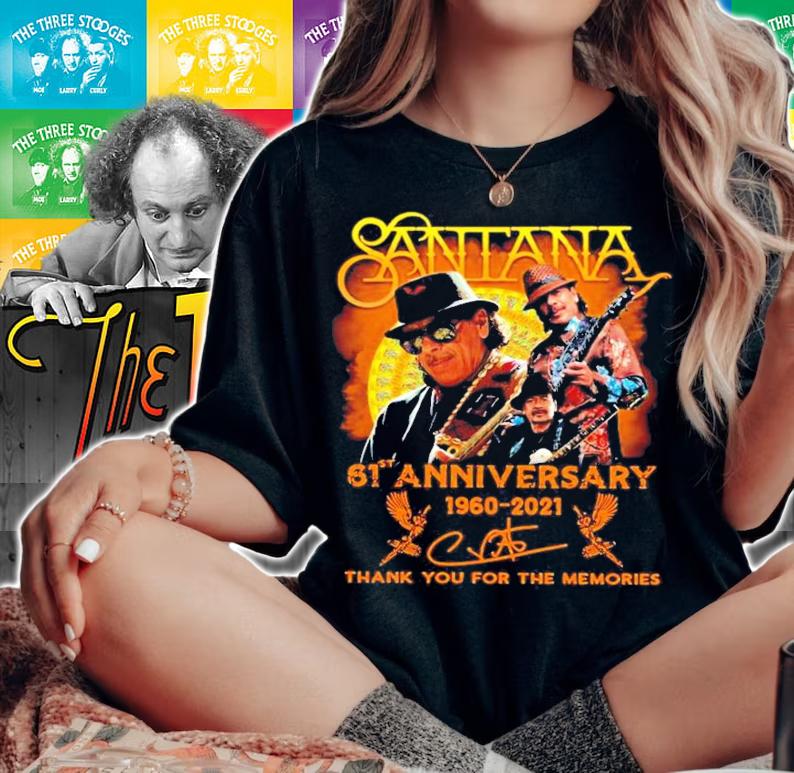 Santana 61st anniversary 1960-2021 signature shirt
