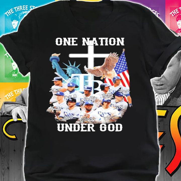 Tampa Bay Rays one nation under god signatures shirt shirt