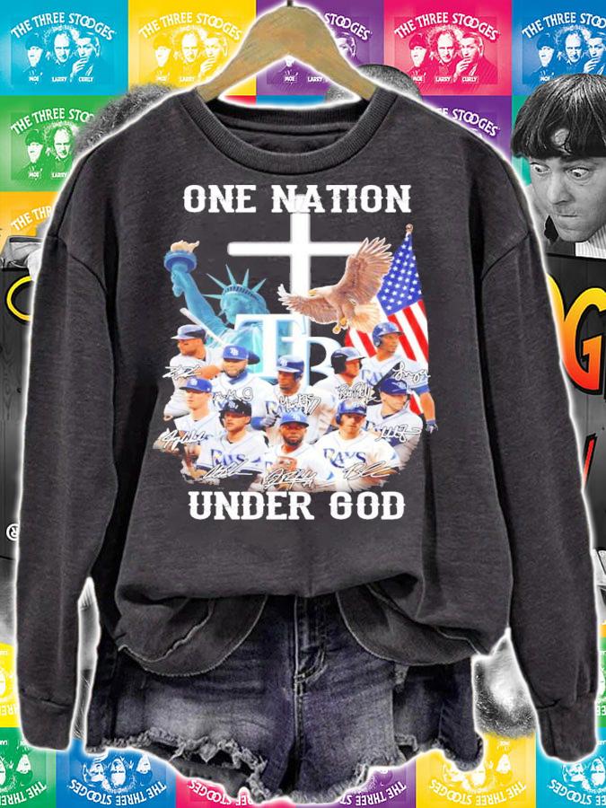 Tampa Bay Rays one nation under god signatures shirt sweatshirt