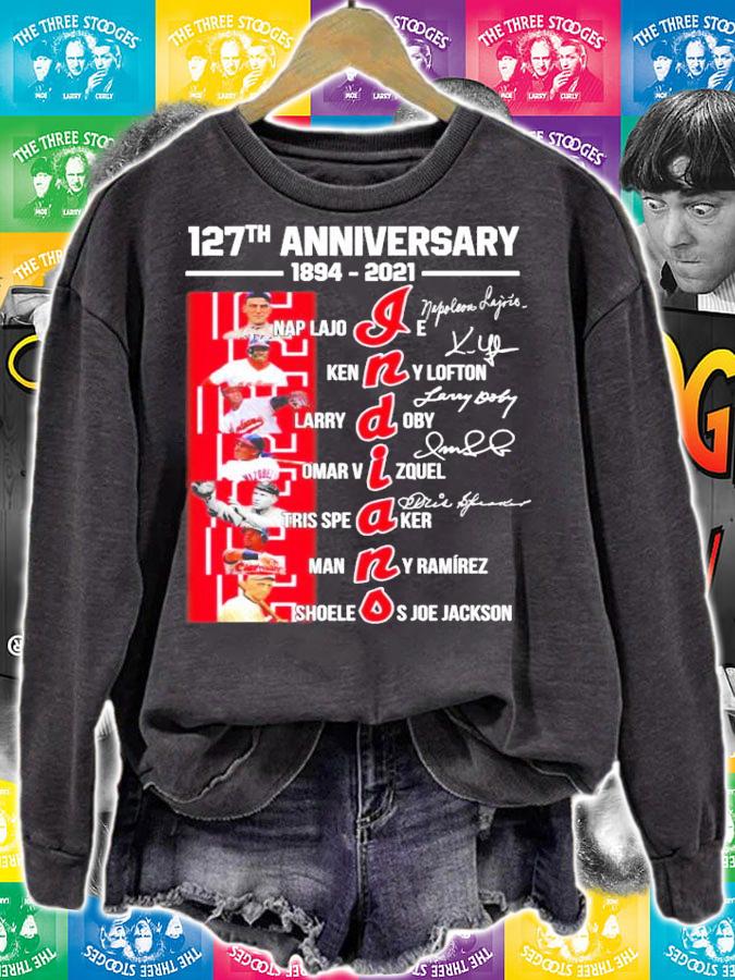 127th anniversary 1894-2021 Indians signatures shirt sweatshirt