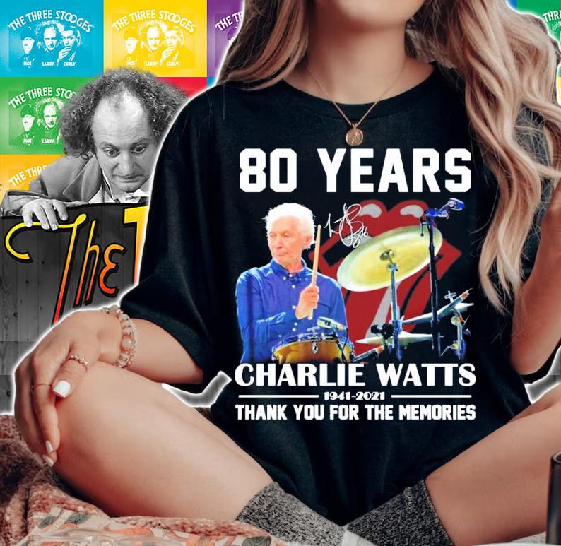 80 years Charlie Watts 1941-2021 signature shirt woman shirt