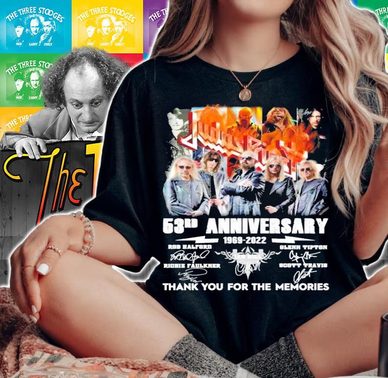 Judas Priest 53rd anniversary 1969-2022 signatures shirt