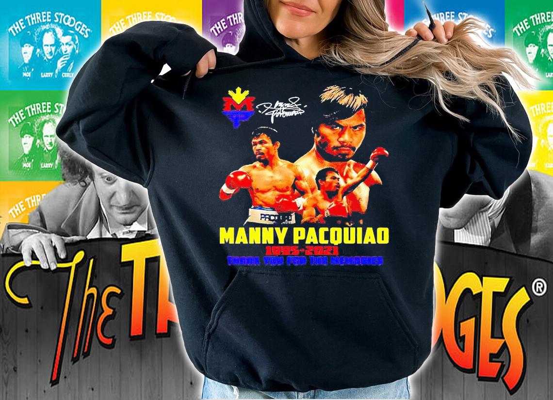 Manny Pacquiao 1995-2021 thank You for the memories signature T-shirt hoodie