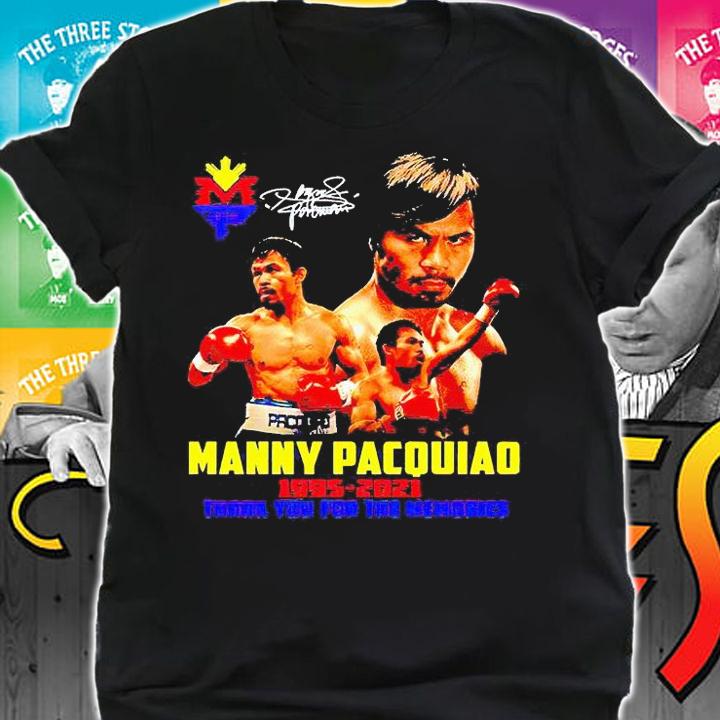 Manny Pacquiao 1995-2021 thank You for the memories signature T-shirt shirt