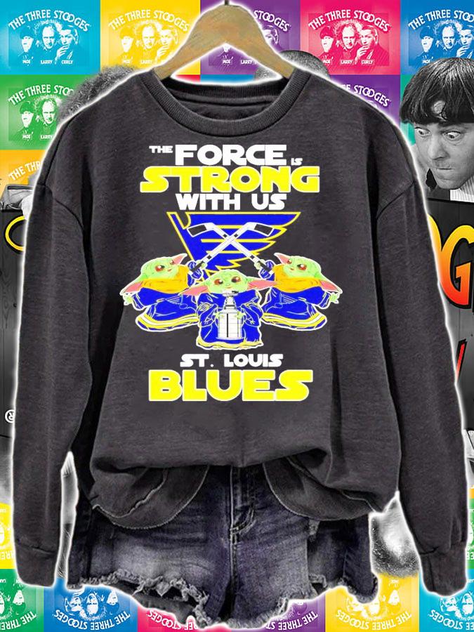 The force strong with us St.Louis Blues Baby Yoda shirt sweatshirt