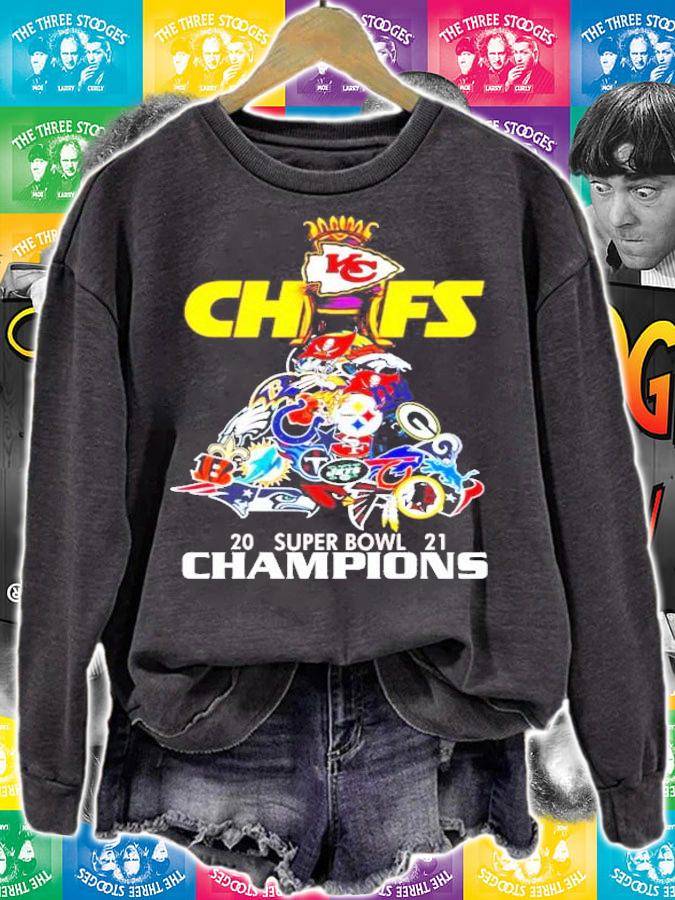 2021 Champions Kansas City Chiefs football NFL shirt sweatshirt