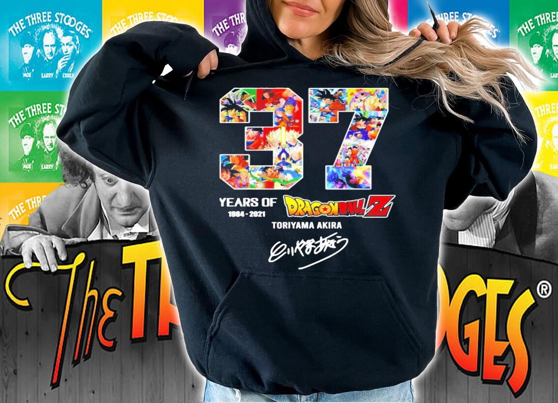37 years of 1984-2021 Dragon Ball Z signature shirt hoodie