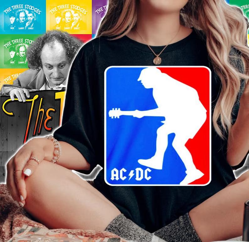 ACDC logo NBA shirt woman shirt