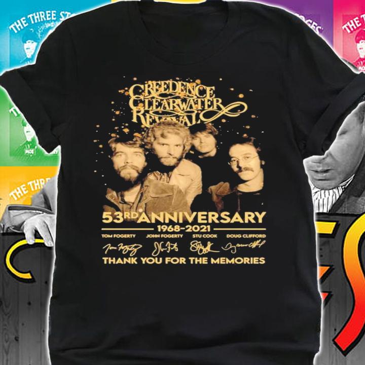Creedence Clearwater Revival 53rd anniversary 1968-2021 signatures shirt shirt