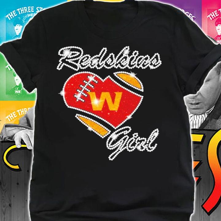 Diamond Redskins heart girl shirt shirt