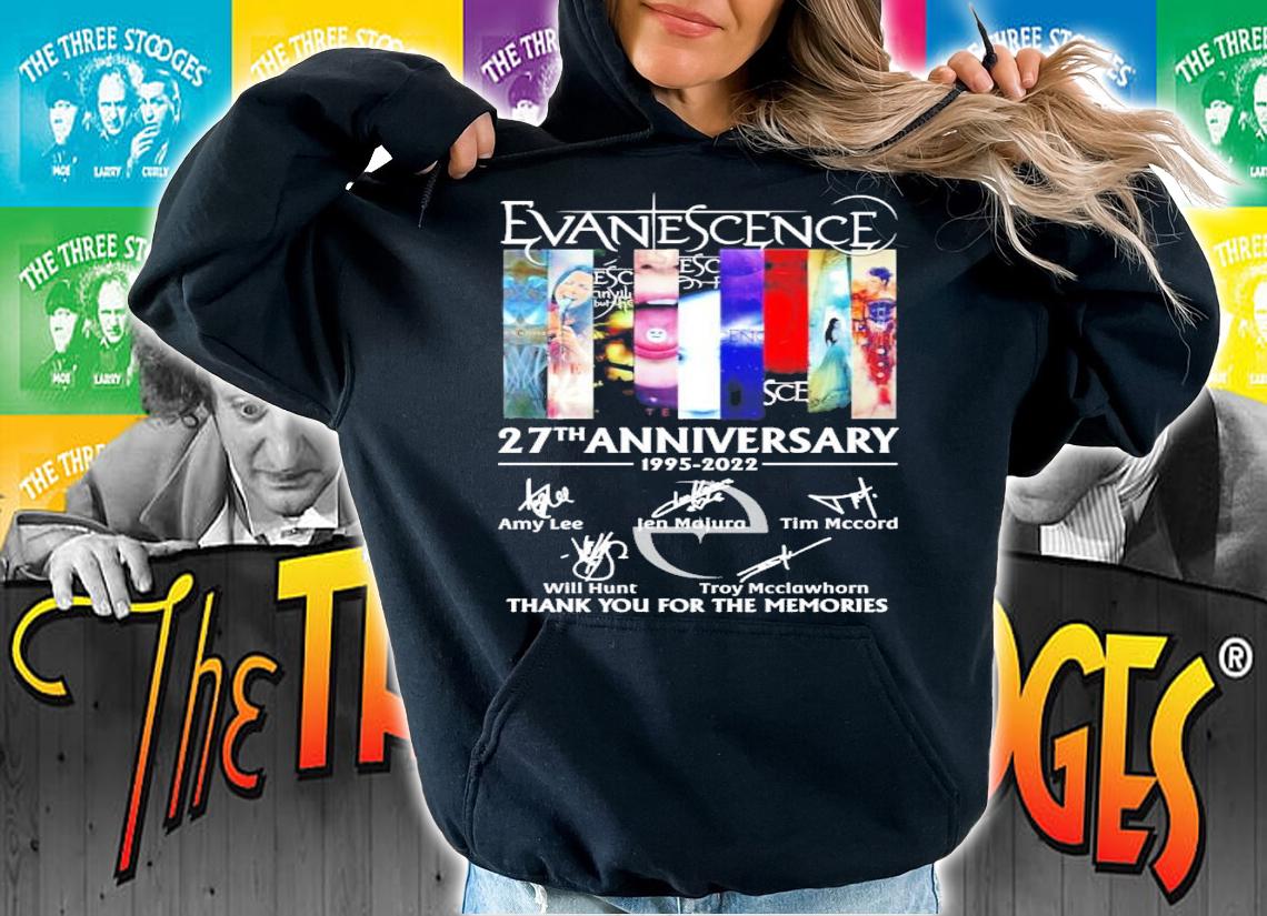 Evanescence 27th anniversary 1995-2022 signatures shirt hoodie
