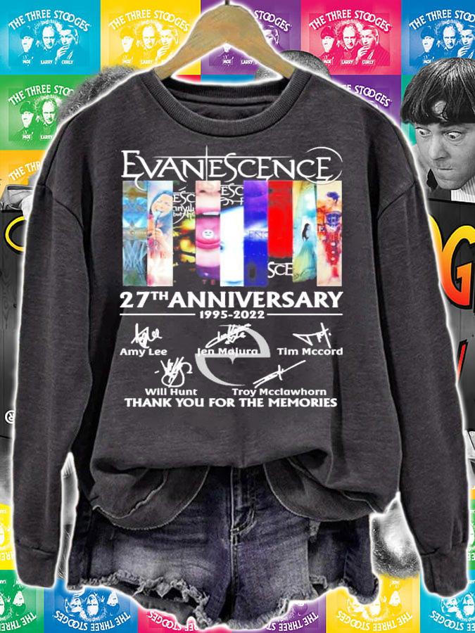 Evanescence 27th anniversary 1995-2022 signatures shirt sweatshirt