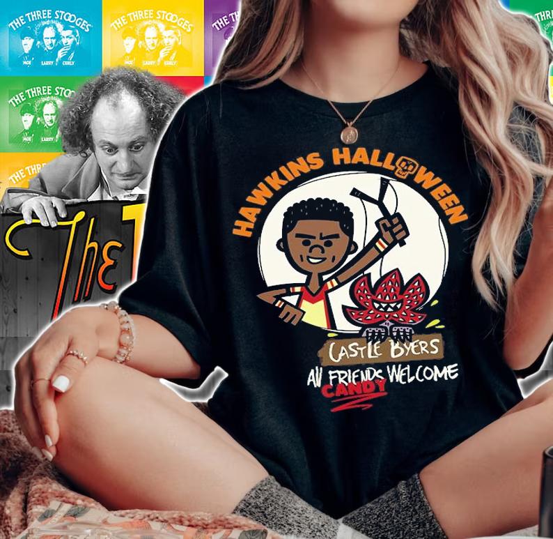 Hawkins Halloween Castle Byers Stranger Things All Candy Welcome shirt woman shirt