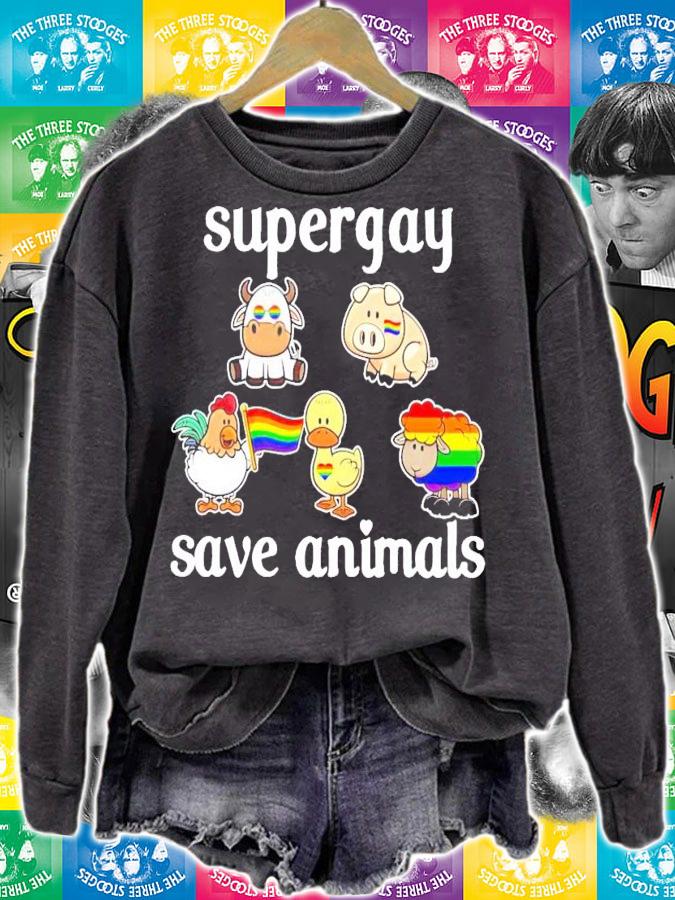 LGBT super gay animals shirt sweatshirt