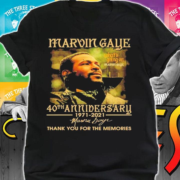 Marvin Gaye 40th anniversary 1971-2021 signature shirt shirt