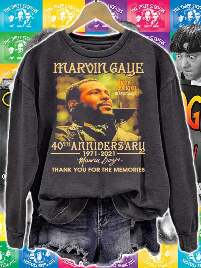 Marvin Gaye 40th anniversary 1971-2021 signature shirt sweatshirt