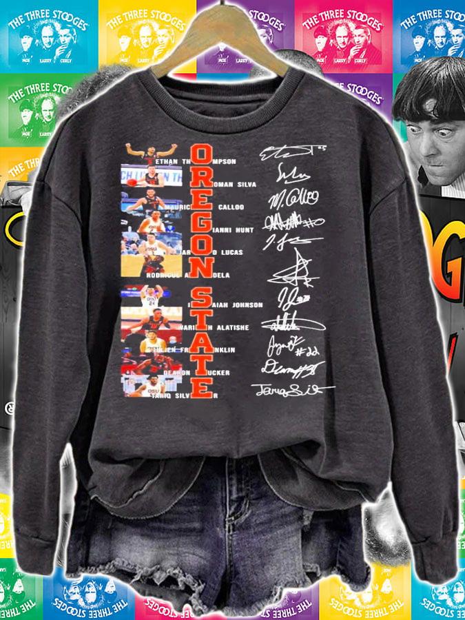 Oregon State team player football signature shirt sweatshirt