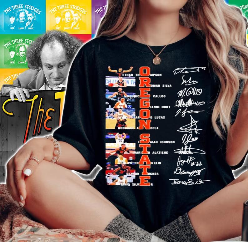 Oregon State team player football signature shirt woman shirt