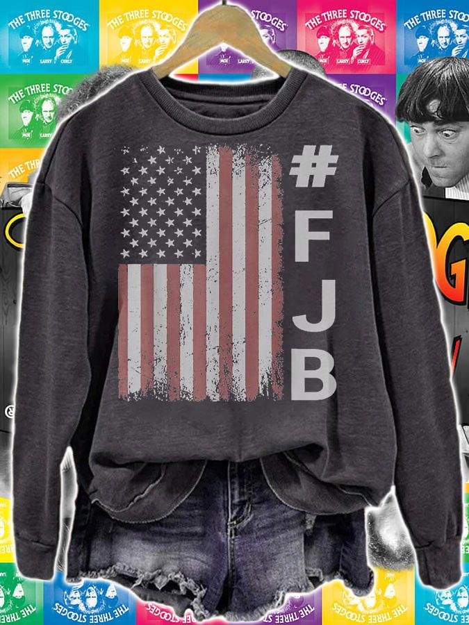 Pro America USA US Flag F.J.B. Funny Saying Quote Vintage T-Shirt sweatshirt
