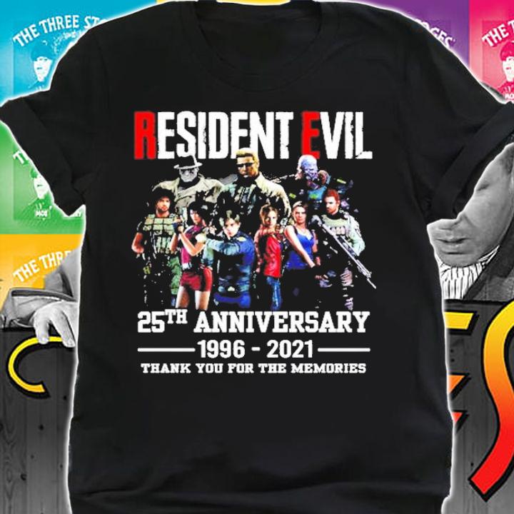 Resident evil 25th anniversary 1996-2021 thank you for the memories t-shirt shirt