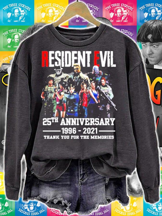Resident evil 25th anniversary 1996-2021 thank you for the memories t-shirt sweatshirt