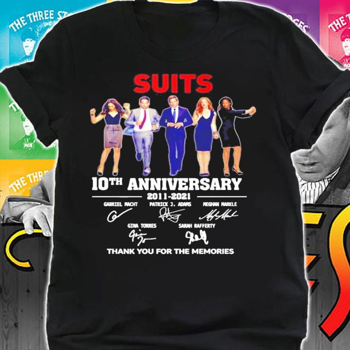 Suits 10th anniversary 2011-2021 signatures shirt shirt