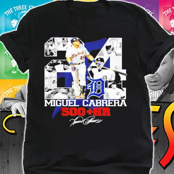 Tiger Detroit Miguel Cabrera 500 HR signature shirt shirt