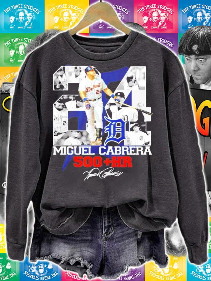 Tiger Detroit Miguel Cabrera 500 HR signature shirt sweatshirt
