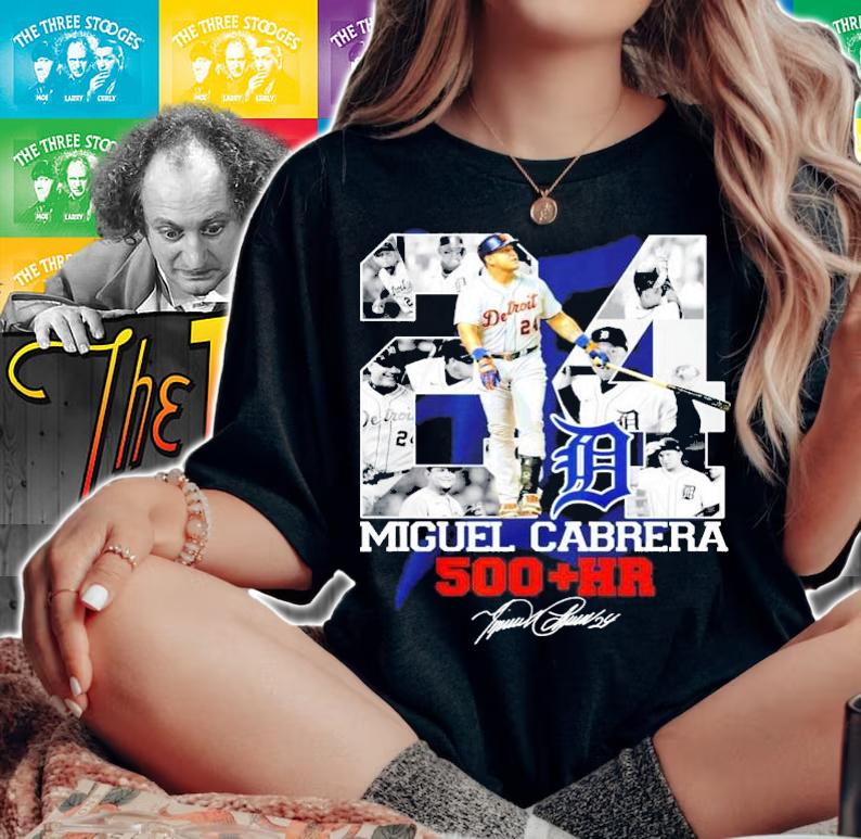 Tiger Detroit Miguel Cabrera 500 HR signature shirt woman shirt