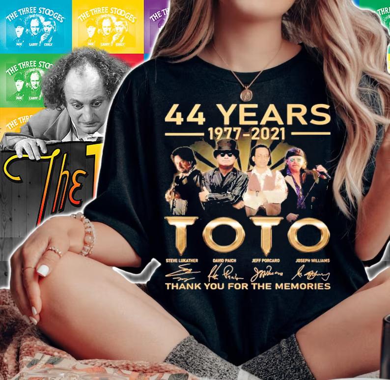 44 years 1977 2021 Toto thank you for the memories shirt woman shirt
