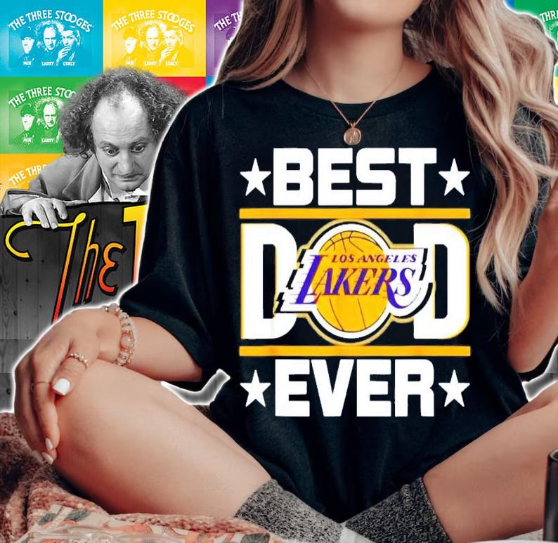 Best dad ever Los Angeles Lakers star shirt woman shirt
