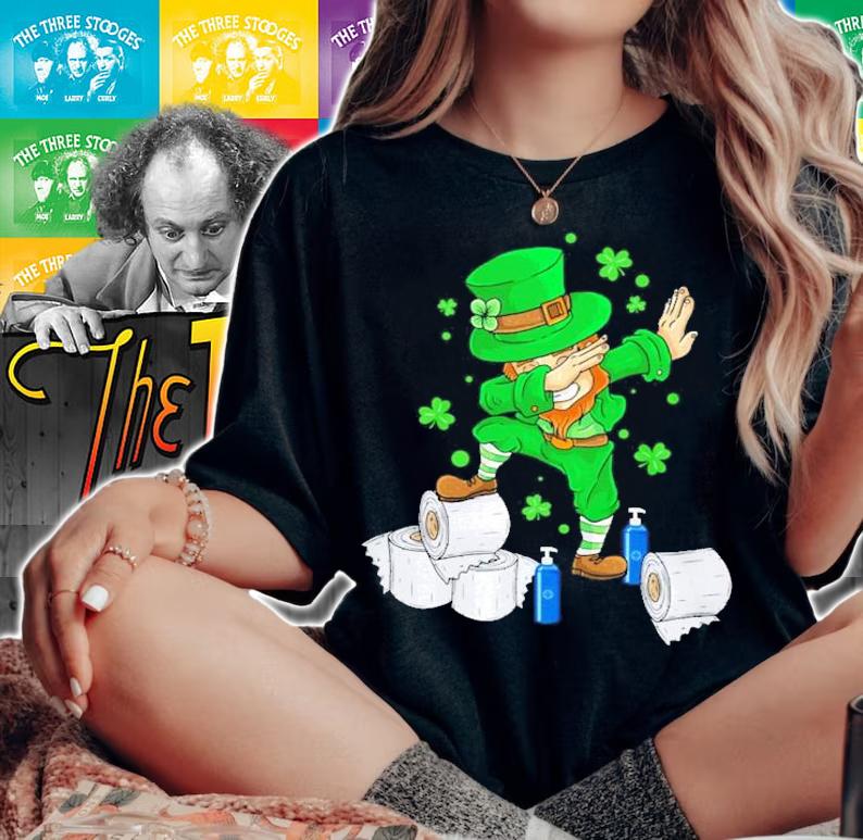 St Patrick's Day dabbing Leprechaun shirt woman shirt