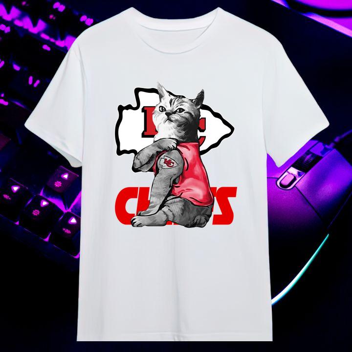 Hot Cat Tattoo Kansas City Chiefs Logo T-Shirt