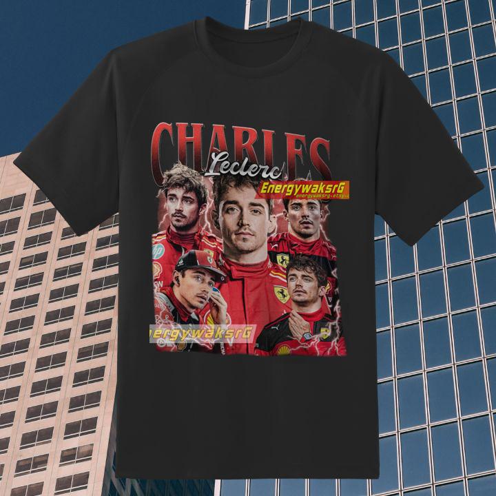 Hot Charles Leclerc 16 Ferrari F1 Prince Of Monaco Vintage Retro Graphic Shirt