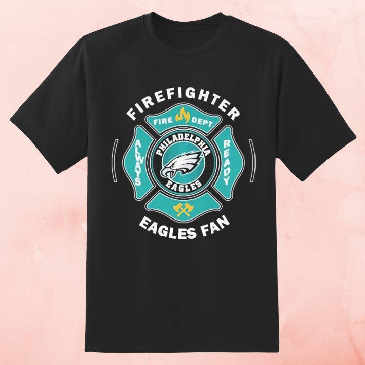 Fire Dept Philadelphia Eagles Logo Football Firefighter T-Shirt