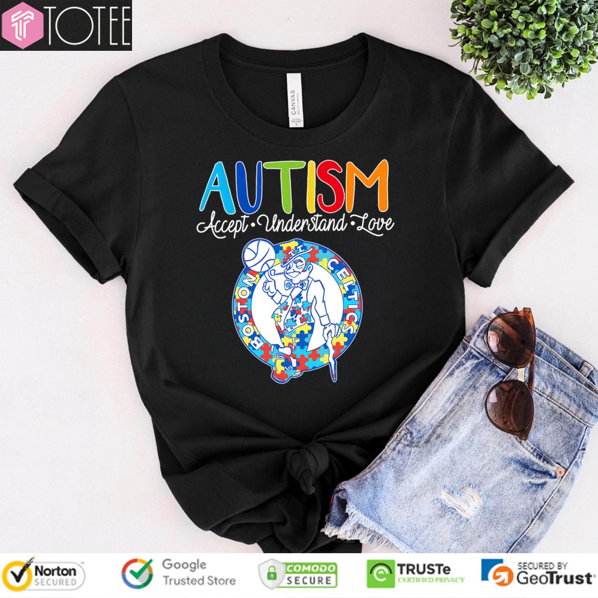 Autism Awareness Accept Understand Love Boston Celtics T-Shirt