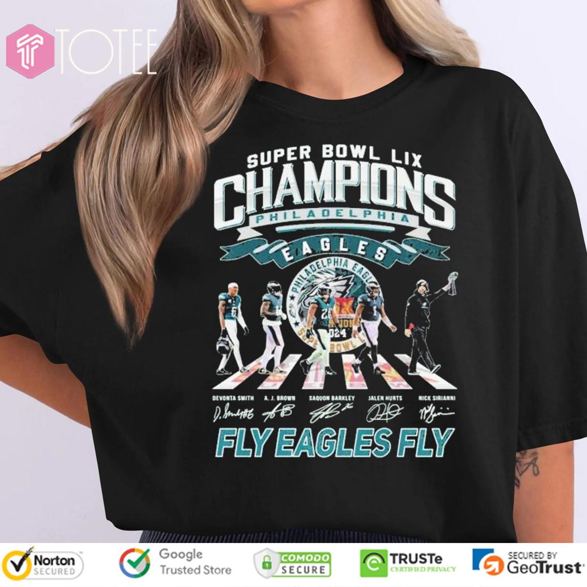 Super Bowl Champions Fly Philadelphia Eagles Fly Abbey Road Signature Shirt