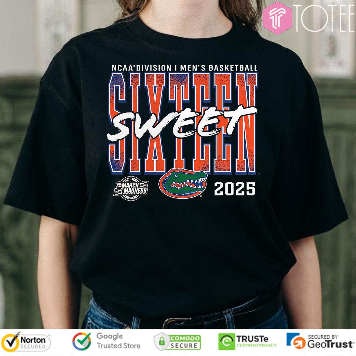 Sweet Sixteen 2025 NCAA Men's Basketball Florida Gators T-Shirt