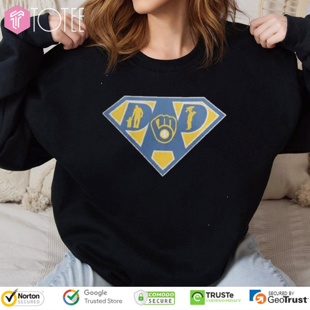Super Dad Milwaukee Brewers Superman Fathers Day sweatshirt